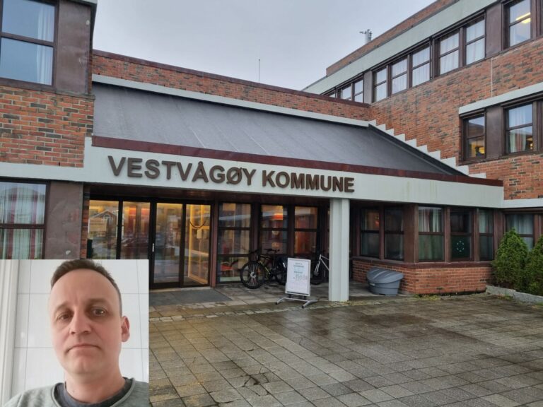 Kent Åge Johansen (FrP) skriver i leserinnlegget at dersom rapporteringsplikten over antall som står på venteliste stoppes, vil dette føre til en mindre opplyst og fungerende helsetjeneste. Foto: Illustrasjonsbilde av Moskenes sykehjem. Fotomontasje: Privat/Gustav Fauskanger Pedersen