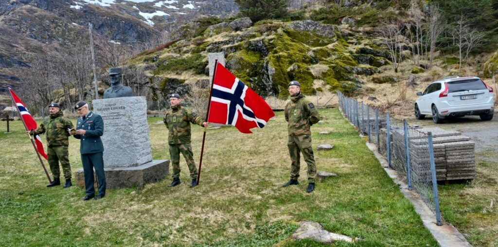 8.mai markering på Moskenes hvor Norges veteraner ble hedret. Foto: Gustav Fauskanger Pedersen