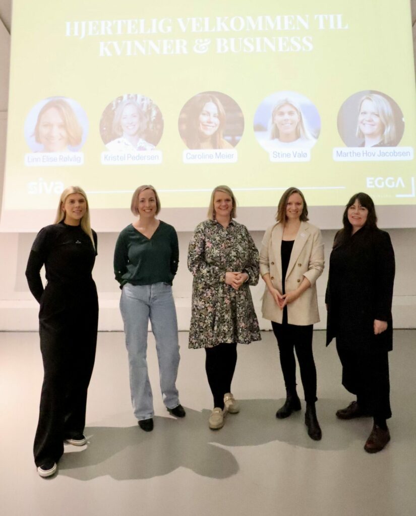 F.v Stine Valø, Kristel Pedersen, Marthe Hov Jacobsen, Linn Elise Rølvåg og Caroline Meier.